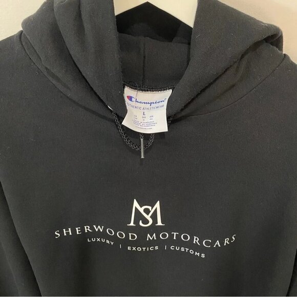 Champion Black Hoodie Sweatshirt Size L - Company Branded - Picture 4 of 14